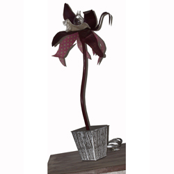 lampe fleur orchis mauve